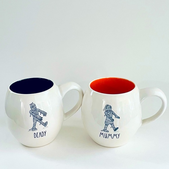 Rae Dunn Halloween Mug set Deady & Mummy - Picture 1 of 3